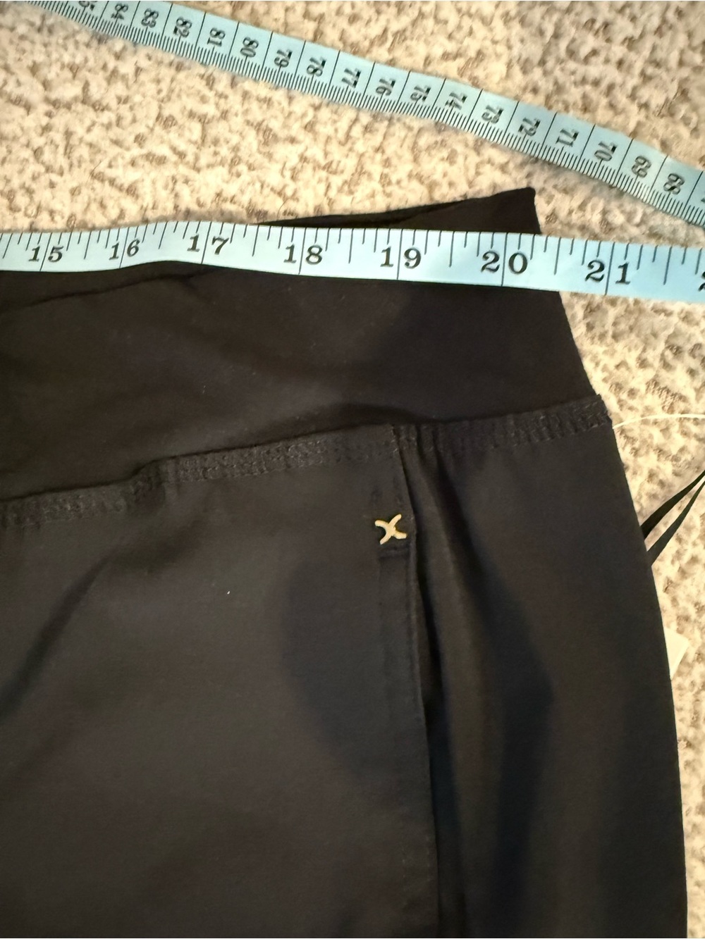 Petite 2X Black Jogger Scrub Pants Stretch Cargo Athletic Comfort 18W-20W - Picture 5 of 8